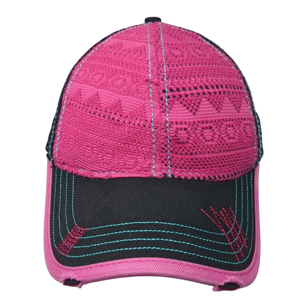 Cruel Snapback Trucker Hat Multicolor One Size Adjustable Mesh Back Distressed